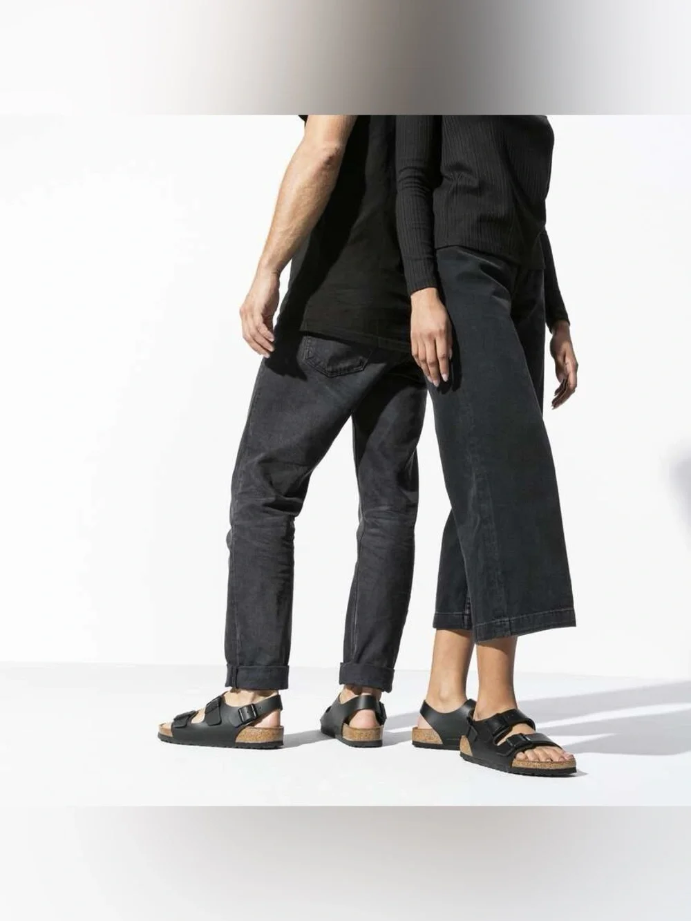 Birkenstock Mens Milano Sandals in Black Size 10 NEW!